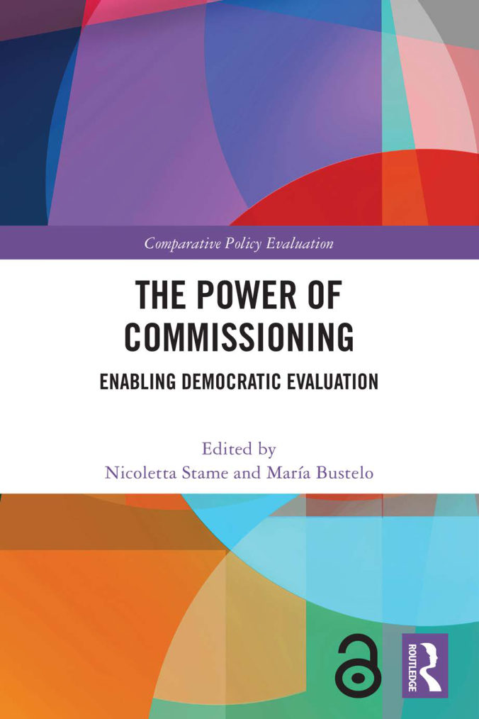Cover of the open-access book “The Power of Commissioning: Enabling Democratic Evaluation”, edited by Nicoletta Stame and María Bustelo